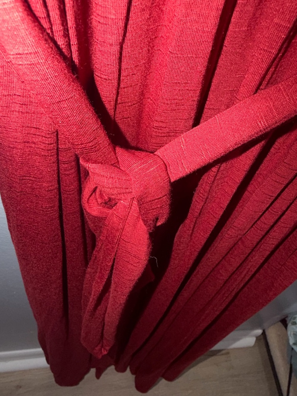 Lane Bryant Burgundy Maxi Dress with Lace Yoke - Picture 8 of 12